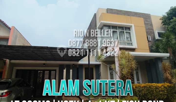 ** Rumah di Alam sutera 2 Lantai Sudah Renovasi ada taman dan kolam ikan**
