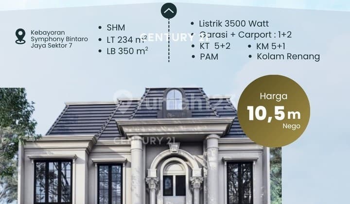 For Sale Brand New House in Kebayoran Shimpony Bintaro Jaya Sector