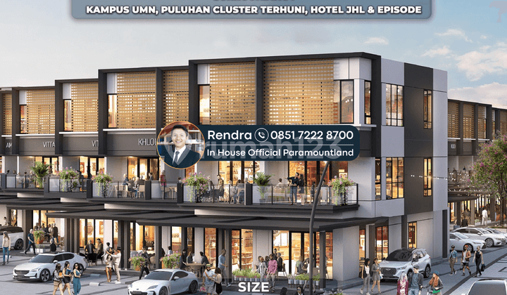 Ruko 3 Lantai Samping Jalan Utama CBD Gading Serpong Pasadena Square