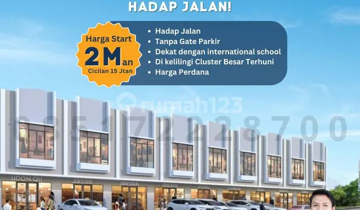 Jual Ruko Murah DP cicil 2 Lantai Hadap Jalan Raya Gading Serpong BSD