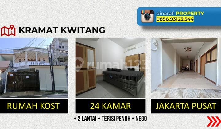 Boarding House 24 Furnished Rooms SHM Kwitang Senen Central Jakarta
