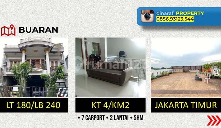 Rumah 2 Lantai Bagus SHM di Dekat Stasiun Buaran, Jakarta Timur