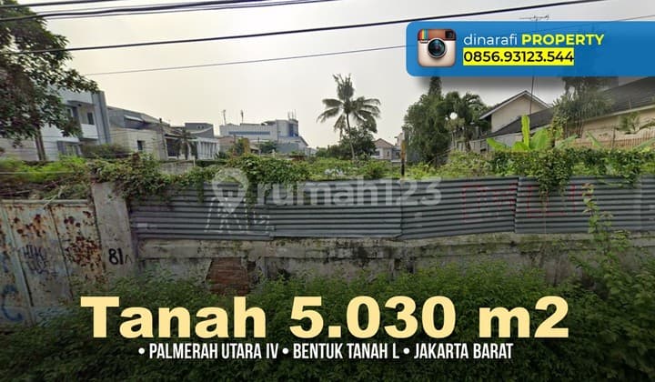 Tanah Zona Komersial Palmerah Utara Jakarta Barat HGB 5.030 m²