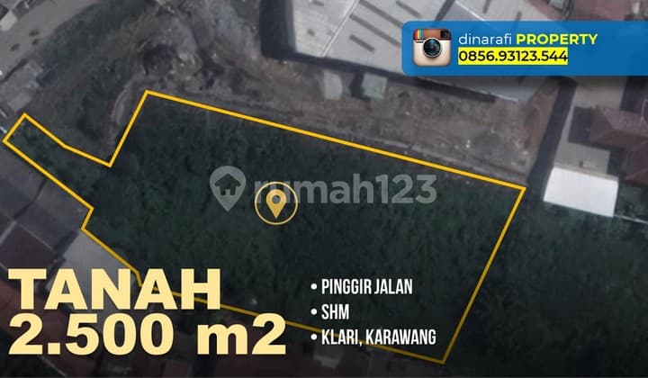 Tanah di Jalan Raya Kosambi, Klari Karawang Barat SHM 2.500 m²