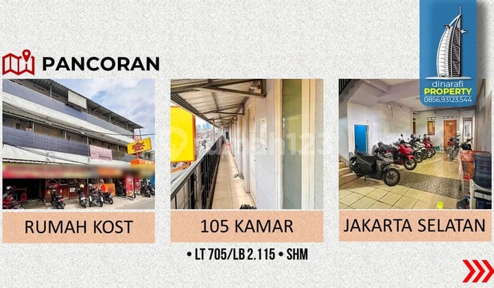 Kost 105 Kamar Occupancy 100% SHM Pancoran, Jakarta Selatan