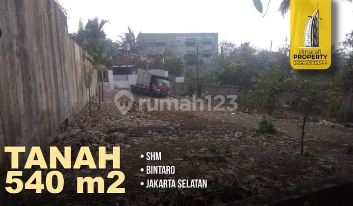 Tanah di Jalan Kesehatan Bintaro, Jakarta Selatan SHM 540 M²