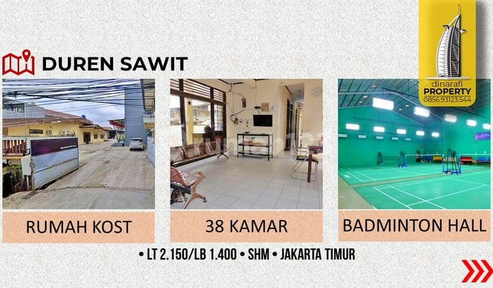 Boarding House 38 Rooms and Badminton Hall SHM Duren Sawit, East Jakarta