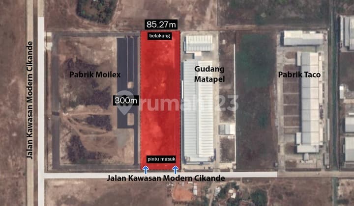 For sale industrial land in Cikande Serang, square plot