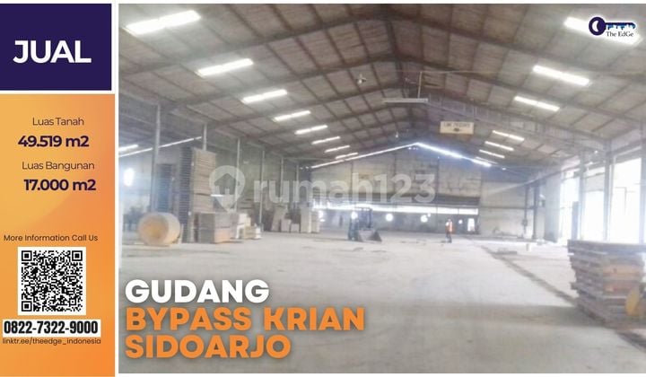 Jual gudang pabrik bypass krian