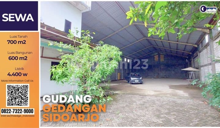Disewakan Gudang Gedangan Sidoarjo 700 M² - bisa Kontainer 20 Feet