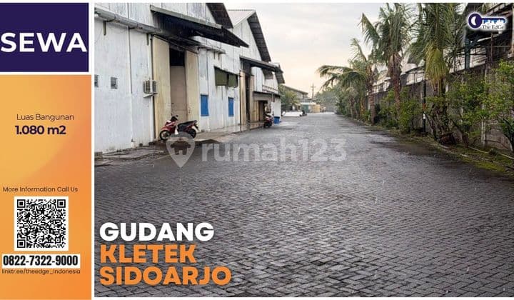 Gudang Strategis Kletek Sidoarjo - Luas 1.080 M² Siap Isi