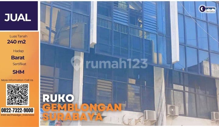 Ruko Langka Gemblongan Surabaya 4 Lantai Cocok Usaha - The Edge