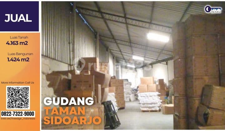 Jual Cepat Gudang Strategis di Taman Sidoarjo - Tanah Luas