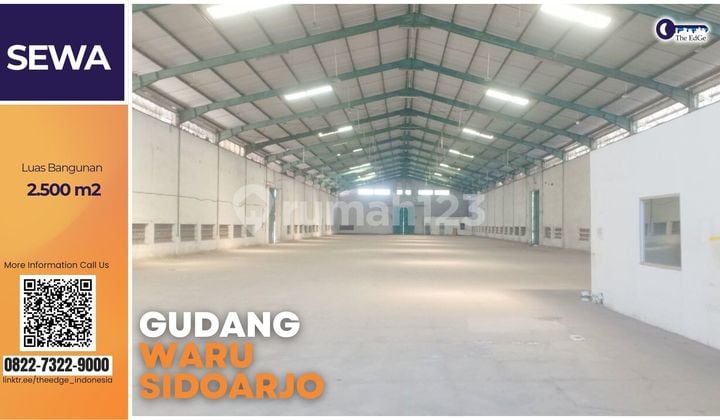 Warehouse for Rent in Waru, Sidoarjo, 5 Minutes to Waru Toll Gate
