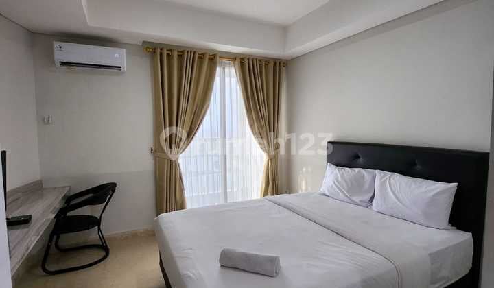 Disewa Apartemen Gold Coast Pik Studio 29m2 Full Furnish View Laut Bahama Lantai Tinggi