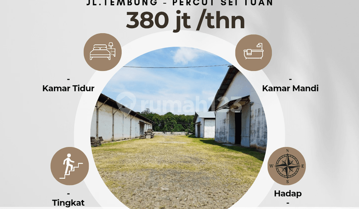 Gudang Kondisi Bagus Siap Pakai Pinggir Jalan Tembung