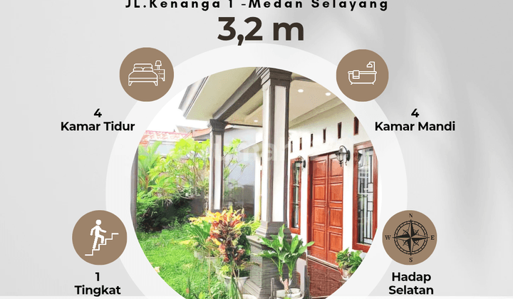 Villa Siap Huni Kondisi Bagus Jalan Kenanga Komplek Pemda