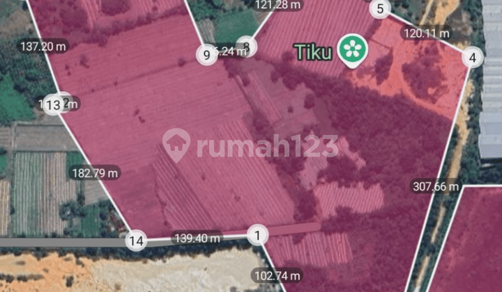 Tanah Luas 140.804 Mtr Lokasi Jalan Naga Sakti Pekan Baru Riau