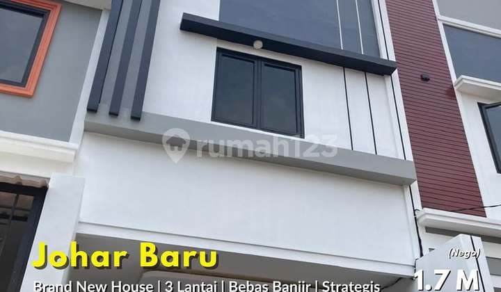 DIJUAL RUMAH BRAND NEW DI TENGAH KOTA - JOHAR BARU, Percetakan Negara JAKARTA PUSAT