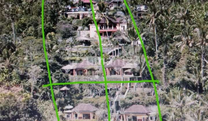 Tanah turun harga di lereng bukit cocok untuk Villa di Ubud Bali