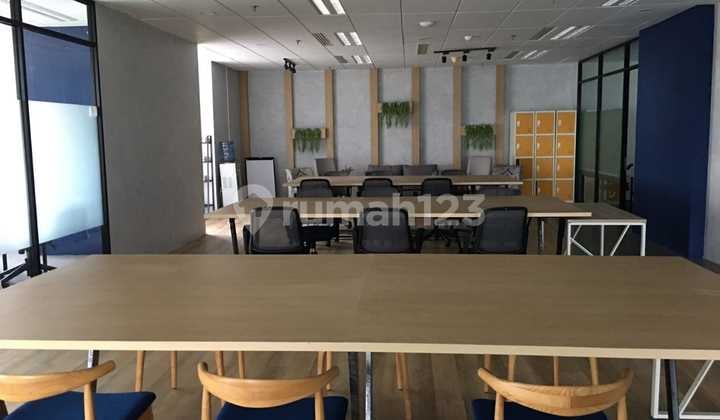 Sewa Kantor di Tokopedia Tower 350 M2 Kondisi Sdh Partisi, Nego
