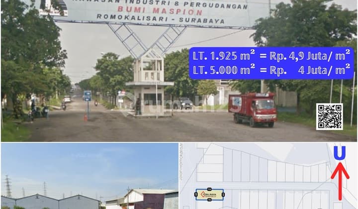 Tanah di Romokalisari Tandes Dekat Margomulyo Toll Tandes