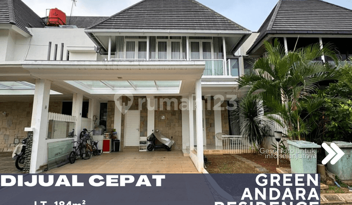For sale in Cinere Depok: 2-story house in Green Andara Residence, ready to occupy.