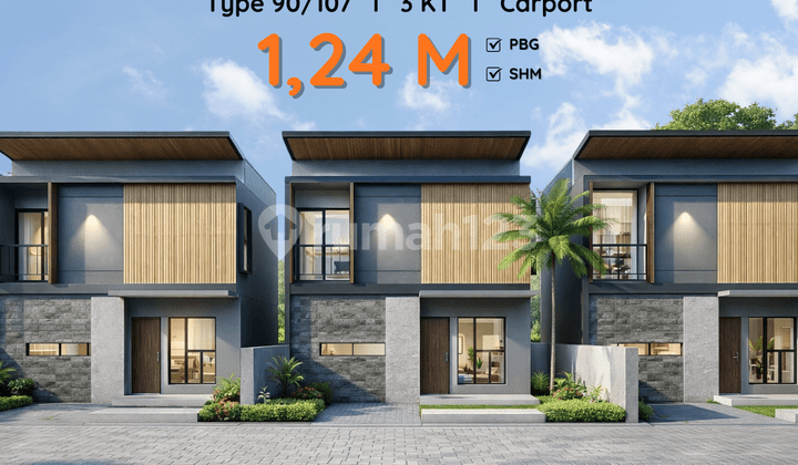 Rumah Kontemporer Jl.kaliurang KM 9, Jogja : 2 Lantai Akses Lebar