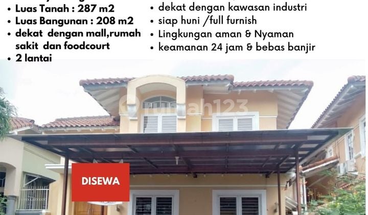 Disewakan Rumah Full Furnish di Taman Menteng Lippo Cikarang