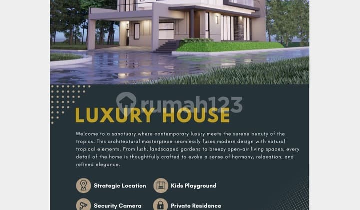 DIJUAL RUMAH MEWAH 2 LANTAI, LOKASI STRATEGIS DI FORESTA BSD
