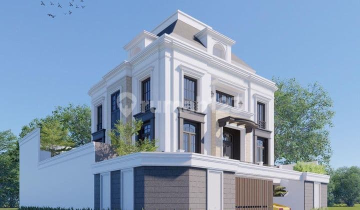 Rumah baru/indent,design modern klasik,mewah,hoek,lokasi lingkungan menengah atas di PONDOK INDAH,Jaksel.