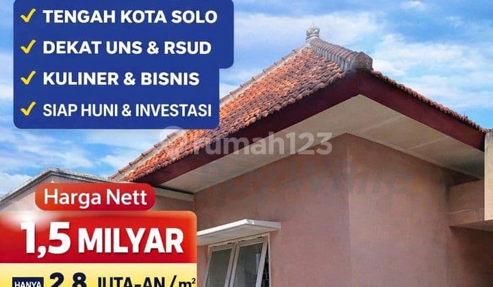 Dijual Rumah Tengah Kota Solo, Dekat Pasar Besar, Rs Moewardi