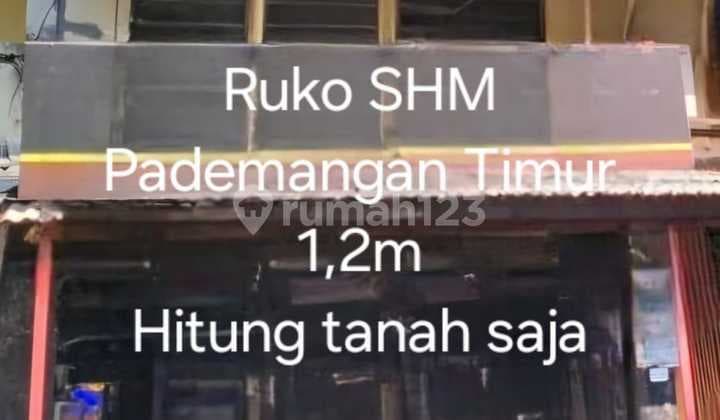 Dijual Ruko SHM (hitung tanah) di Pademangan