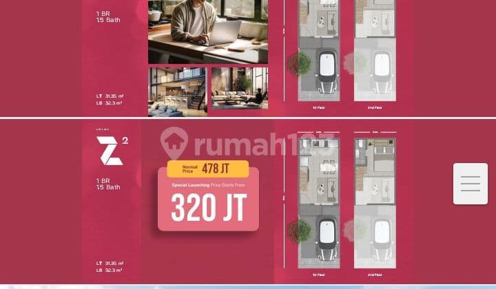 XYZ LIVIN RUMAH MILLENIAL 2 LANTAI BERADA DI PUSAT CBD SANGAT STRATEGIS 1 MENIT MENUJU AEON MALL LIPPO CIKARANG COSMOPOLIS