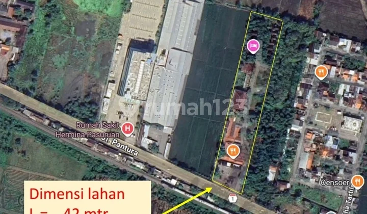 Jual Tanah Bonus Rumah Makan Lokasi Premium Pasuruan