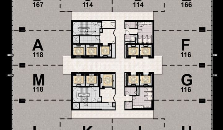 DIJUAL OFFICE SPACE DI GOLD COAST 1.590m²