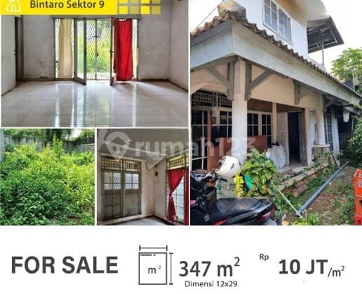 Super Murah. Bintaro Jaya Sektor9. Rmh Hitung Tanah. Bebas Banjir