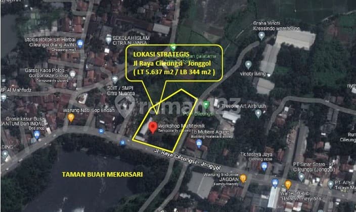 Tanah & Workshop Di Mekar Sari Cileungsi Bogor