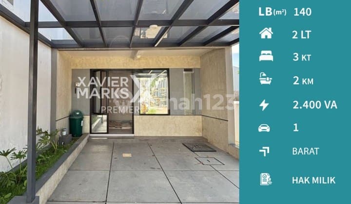 Disewakan Rumah Dekat Binus Cantik 2 LT Furnish di Araya Malang