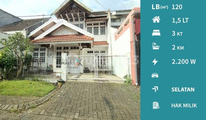 Rumah 1,5Lt Dekat Jalan Utama di Blok Depan Araya Blimbing Malang