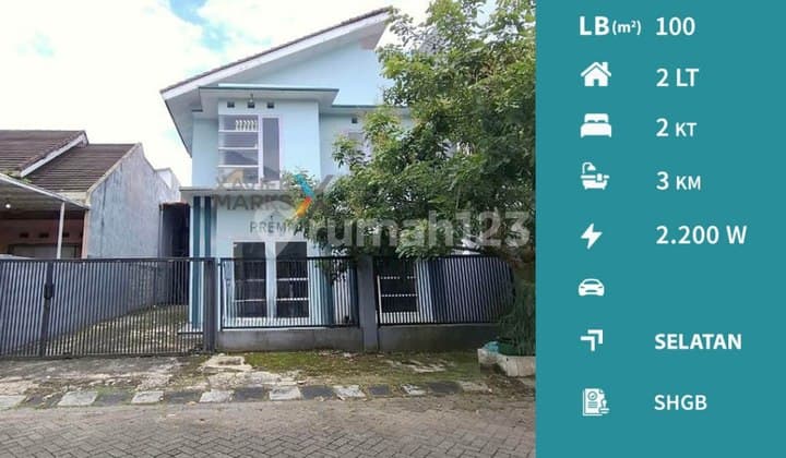 Rumah 2 Lt di Permata Jingga Lowokwaru Malang Siap Huni
