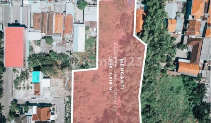 Dijual Tanah Komersial Area di Raya Menganti