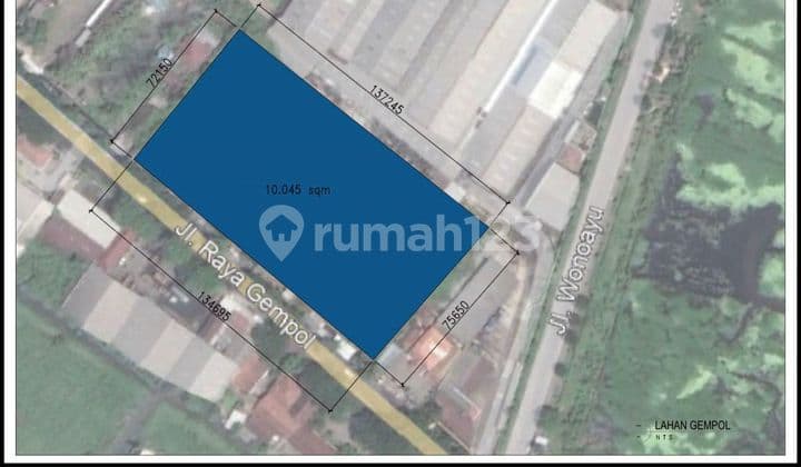 Dijual Tanah Raya Gempol Komersial Area Nol Jalan Raya