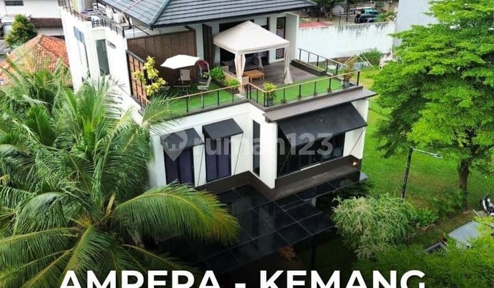 Rumah Desain Modern Tropis Dalam Cluster Exclusive Semi Furnished Siap Huni di Ampera Kemang