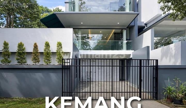 Brand New Luxury House Corner Position Modern Design Glass House Semi Furnished With Pool Ready to Occupy in Kemang, South Jakarta