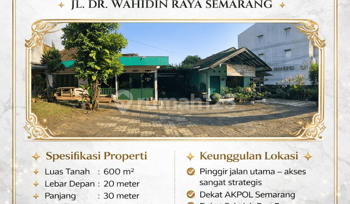 Dibawah NJOP Tanah Premium Jl Dr Wahidin Raya