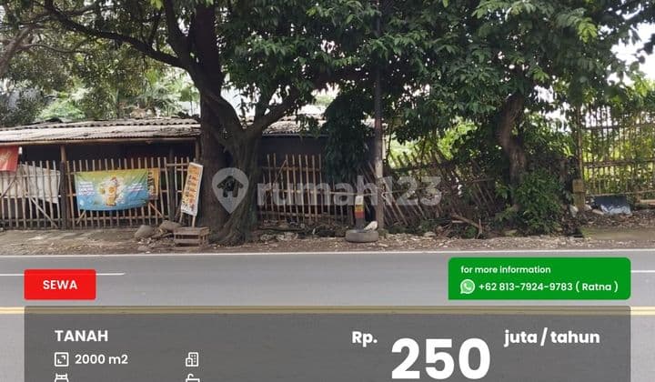 Tanah luas pinggir jalan ramai cocok untuk usaha