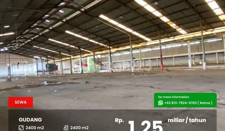 Gudang Luas Akses Kontainer Poros Jalan Raya Karanglo