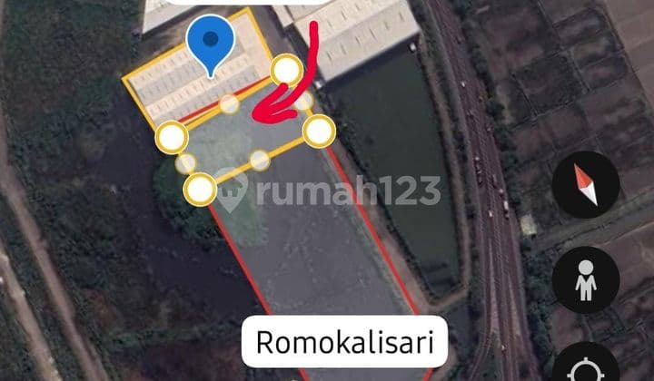Dijual tanah pergudangan maspion romokalisari 5 kavling view tol
