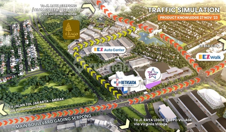 Ruko Terbaru Paramountland Illago Square Grande Traffic Ramai 3LT